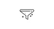 © logitech - Simple Line Drawing of Funnel Icon.