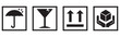 © Max Ronju 26 - “Fragile Package Shipping Icons Set – Handle with Care, Recycle, Delivery, Caution Box Symbols Collection Vector”