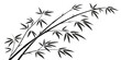 © Rabbi - Decorative bamboo branches and leaves silhouette vector art with bamboo forest bamboo branch graphic design bamboo stalk nature art illustration silhouette botanical oriental traditional