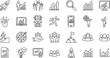 © Munna graphics - Business success growth line icons set achievement motivation strategy leadership analytics target outline vector symbols collection