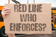 © AndriiKoval - 'Red Line Who Enforces?' research examines enforcement gaps in internationally stated red lines. REDLINE. REAL. DECIDE. MODERN. WAR.