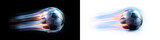 Blue glowing global football summer 2026 balls isolated transparent PNG overlay set
