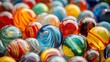 © Farah - A colorful collection of glass marbles with vibrant swirls and patterns