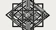 © Icon_Aziz - Abstract Geometric Pattern with Intersecting Black Lines on White Background