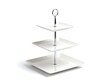 Three - Tier White Square Cake Stand