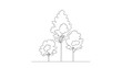 © Stock Image Paradise - 2D AutoCAD illustration of trees in a landscape scene outdoors