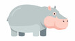 © UMMI - Gray Hippopotamus Standing Alone Sideways.
