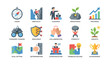© Cali6ro - Leadership and personal growth icons displayed on white background