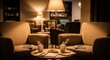 © Eka - Cozy armchairs with coffee and notebooks in a warm lounge