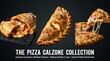 © Rahmat - Delicious Pizza Calzones Collection with Melted Cheese and Golden Crust.