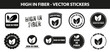 © Саша Мельник - High in Fiber food information stickers collection.