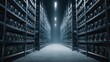 © sevector - Cryptocurrency mining farm operating with dark high tech servers