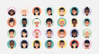© Waqas - Diverse group of people with different ethnicities and ages smiling and looking directly at the camera on a white background