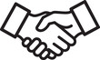 © Robin - Handshake icon, business partnership symbol, agreement handshake, corporate handshake