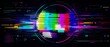 © Zaleman - Television test screen glitch texture with colorful digital distortion and retro signal interference, designed for futuristic branding, digital presentations, and high-tech creative applications