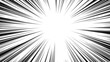 © LeoOrigami - Intense radial manga speed burst effect, high-contrast black and white comic book action lines converging to a bright center, explosive motion background with dense straight radial lines