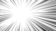 © LeoOrigami - Asymmetric manga-style radial speed burst effect, high-contrast black and white comic book action lines with uneven density, intense motion background where lines converge toward the center with thick