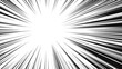 © LeoOrigami - Asymmetric manga-style radial speed burst effect, high-contrast black and white comic book action lines with uneven density, intense motion background where lines converge toward the center with thick