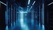 © vectorwin - Server room operating with glowing blue lights