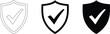 © Kamal - Vector shield icons security protection and verification symbols for design