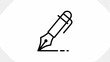 © muse - Sleek digital pen line art icon – Ideal for graphic design tools, electronic signature software, or creative agencies.