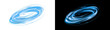 © RifahTasnia - PNG image ofAbstract blue glowing light trail swirl effect captured as a dynamic motion on transparent background