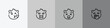© VectorStockDesign - emoji outline icon set featuring love emoji, silent emoji, frowning with open mouth hand over mouth icons.