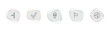 © Farahim - maps and flags outline icon set. linear vector for ui, web and mobile. thin line left intersection, mark, toilets icons.