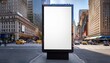 © Francisco - mockup of an empty billboard in times square new york city