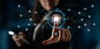© InfiniteFlow - An AI-powered system for automating data workflows. The central intelligence processes and distributes information, managing complex data pipelines as shown by the surrounding code. Fermion