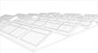 © Siti - Technical Wireframe Drawing of Solar Panel Array on Building Rooftop for Renewable Energy Infrastructure Concepts