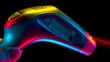 © akridiy - Handheld infrared thermometer measuring temperature under colorful neon lights