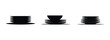 © VEC Wizard - Minimalist black stack of plates dishware kitchen silhouette vector icon