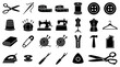 © Design Paradise - Brewing process silhouette icons, including wheat, beer, hops, kegs, bottles, and equipment