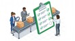 © Rizqi - Isometric illustration of business quality assurance and testing checklist