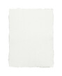 © PNG Lab - White deckle edge paper isolated. Handmade stationery mockup.