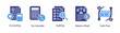 © Arjuna - Accounting icon set with tax calculation,auditing,balance sheet,and cash flow icons.Perfect for bookkeeping and corporate finance systems.