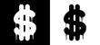 © dirtyfellas - Bold black dollar sign featuring long, dramatic spray paint drips. This urban street art piece captures a raw and gritty aesthetic with an authentic hand style graffiti tag feel.