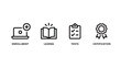 © PNG Designs  - Online Learning Icons Set for Digital Education, Course Enrollment, and E-Learning Certification Concepts