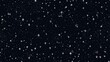 © NingPhattraphorn - A dark night sky filled with numerous small white stars and snowflake-like patterns scattered throughout, doodled kid friendly black background