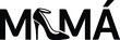 © Muhammad - Mama word art with high heel shoe silhouette, elegant black typography for Mother's Day, stylish female footwear fashion logo vector