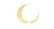 © GUOHUI - Golden crescent moon with sparkling glitter and stars on a black background abstract cosmic element