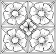 © Nipa - Floral delight intricate flower pattern coloring book page for relaxation and creative expression