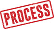 © Design_a2z - Red rubber stamp with the word 'process' business and workflow concept