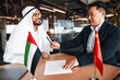 © Valerii Apetroaiei - Diplomatic negotiations between countries in the office