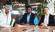 © Valerii Apetroaiei - Diplomatic negotiations between countries in the office