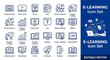 © laila - Mega Pack Icon Set Vector E-learning and digital education, online course and LMS platform development line illustrations