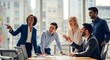 © It's Shuvo - Collaboration and Strategy in the Workplace: A dynamic and diverse team of professionals engages in a collaborative brainstorming session.
