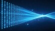 © 祯 赵 - Binary code data stream with light effects