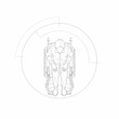 © Aziz - Top view of person in wheelchair, accessibility concept, clean line art